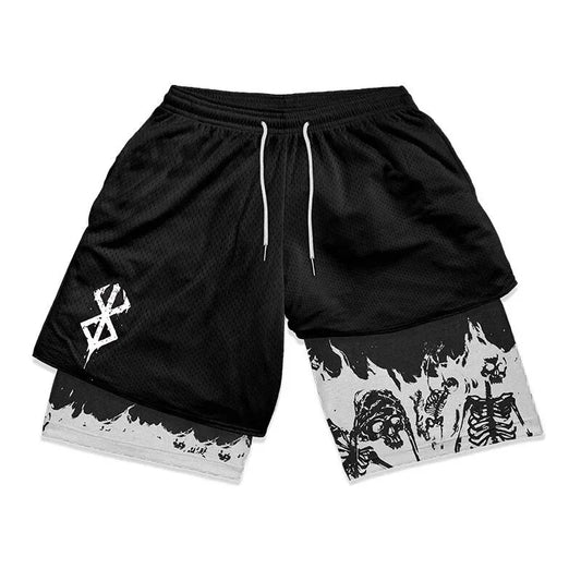 BERSERK 2-IN-1 COMPRESSION SHORTS